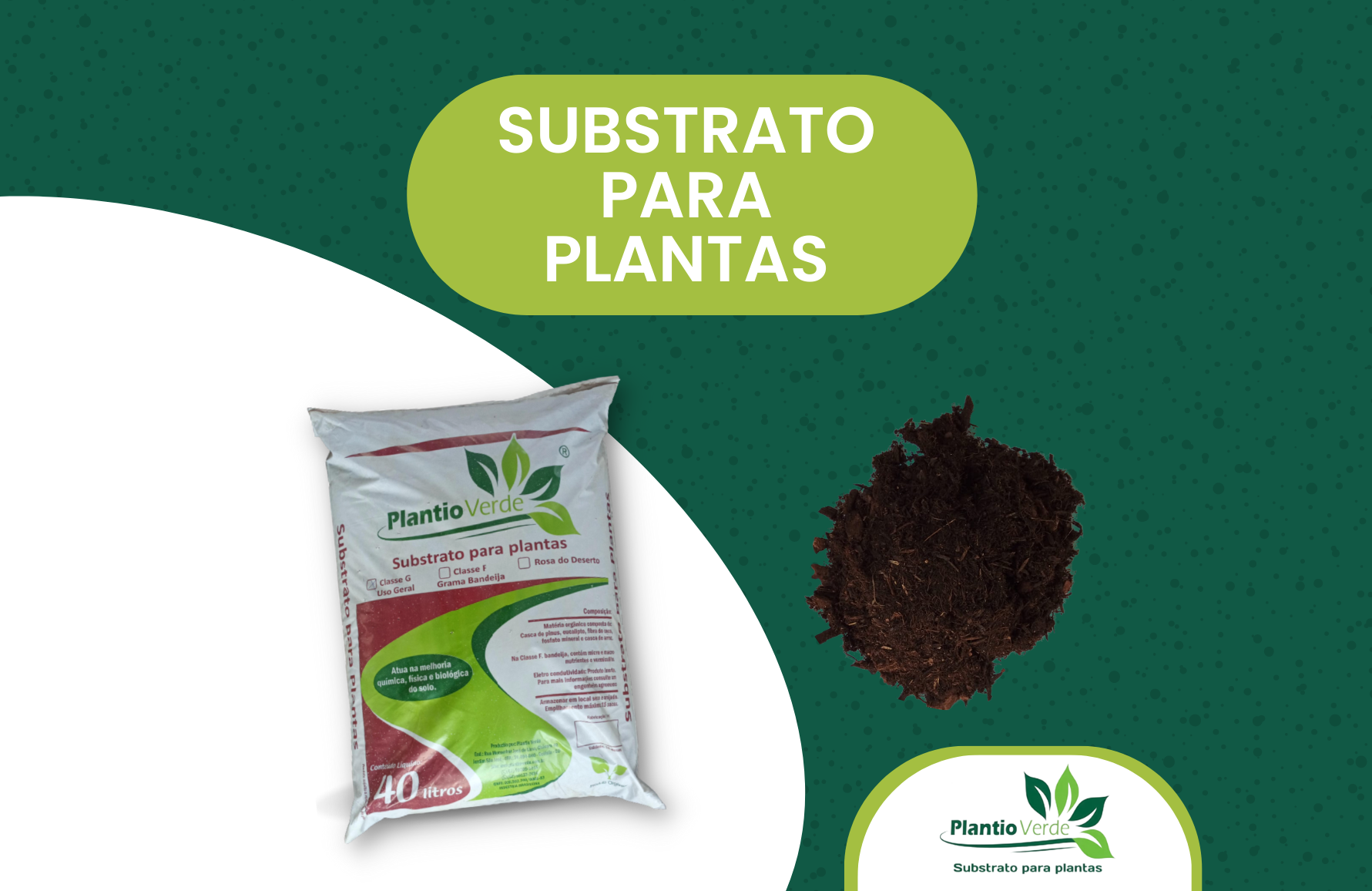 Substrato para plantas 40lt