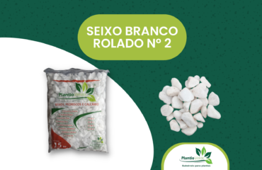 Seixo Branco Rolado Nº 2 15 kg